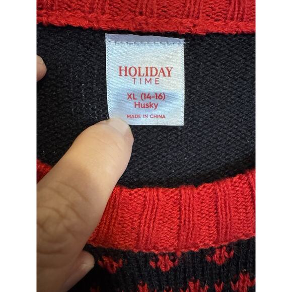 Holiday Time Ugly Christmas Sweater Christmas Holiday Feliz Navidad Santa XL - Picture 7 of 8